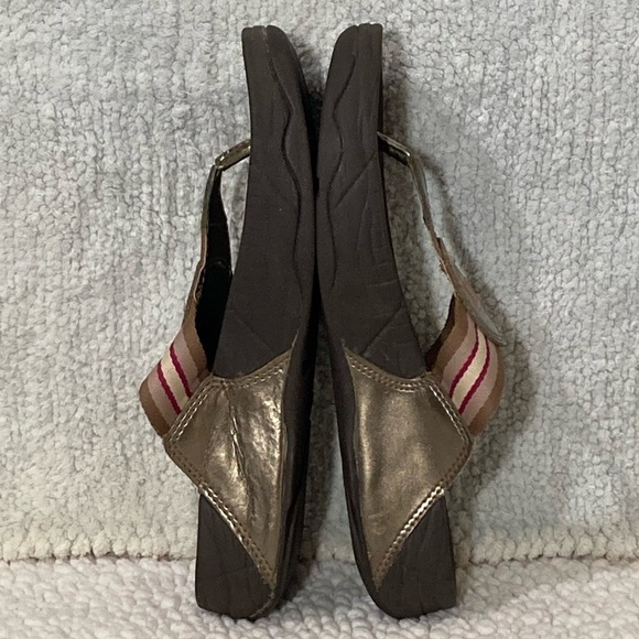 FITFLOP Oasis Brown Platform Wedge Thong Flip Flops Workout Walk Sandals - Sz 6 - Picture 7 of 13